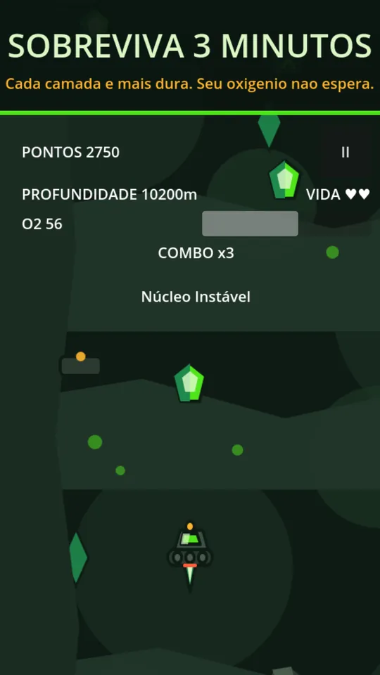 Sobreviva 3 minutos: cada camada é mais dura